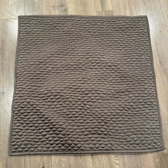 West Elm Euro Sham Quilted Satin Gray 26x26 - Picture 1 of 4